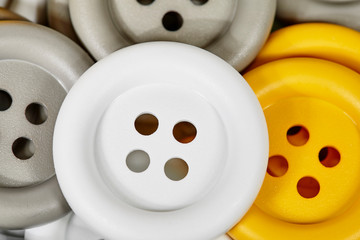 Close up of a Large White Button