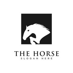 Obraz premium horse logo design vector