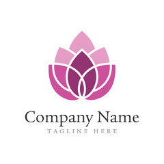 flower logo, leaf logo design vector