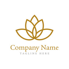 flower logo, leaf logo design vector