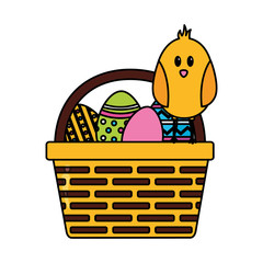 happy easter chick eggs