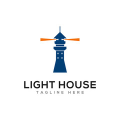 lighthouse logo design vector