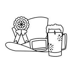 lemprechaun tophat with beer drink