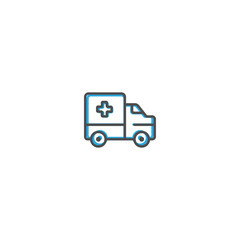 Ambulance icon design. Transportation icon vector design