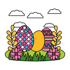 happy easter eggs