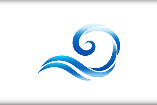 Spiral swirly waves logo