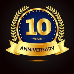 10 years anniversary gold vector art 6.zip