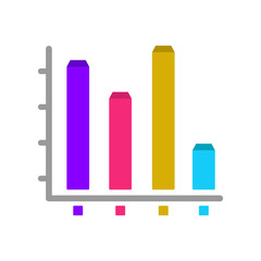 Isolated business data graph image. Vector illustration design