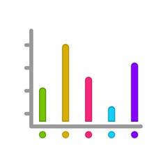 Isolated business data graph image. Vector illustration design