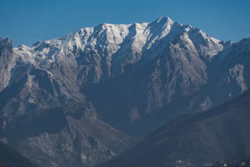 Massa Italy, Mountains with snow in the top
