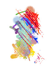 Naklejka premium Brushed Painted Abstract Background. Brush stroked painting. Strokes of paint. 2D Illustration.