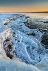 534-85 Cave Point Sunrise Ice