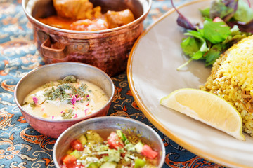Savory traditional Iranian dishes and snacks