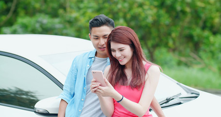 young couple take a selfie