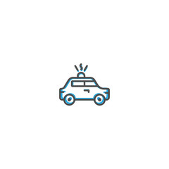 Police car icon design. Transportation icon vector design
