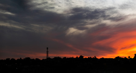 Sunset over Al-Khobar, Eastern Saudi Arabia