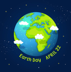  Earth Day design background. Save the earth. Go green. Vector illustration.