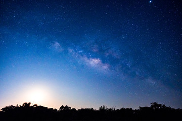 night sky with milky way galaxy