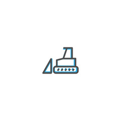 Bulldozer icon design. Transportation icon vector design