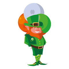 saint patrick lemprechaun with balloons helium
