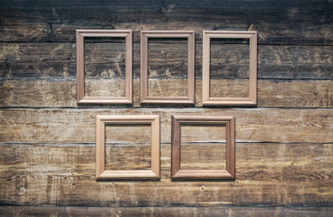 Fototapeta premium frames on old, wall