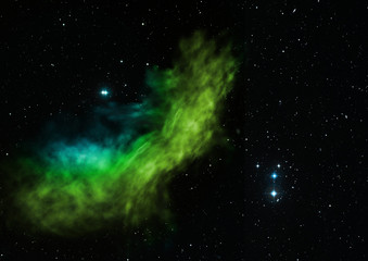 Small part of an infinite star field. 3D rendering