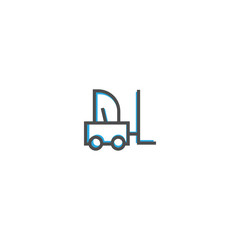 Forklift icon design. Transportation icon vector design