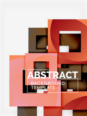 Background abstract squares, geometric minimal template