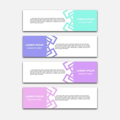 Vector abstract geometric design banner web template