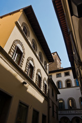 Romantic alley at downtown of Florence in Tuscany, Italy