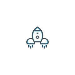 Rocket ship icon design. Transportation icon vector design