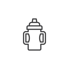 Feeding bottle line icon. linear style sign for mobile concept and web design. Baby nutrition bottle outline vector icon. Symbol, logo illustration. Pixel perfect vector graphics