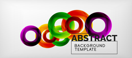Obraz premium Vector rings abstract background