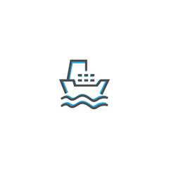 Obraz premium Ship icon design. Transportation icon vector design