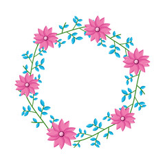 wreath flowers leaves