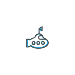 Submarine icon design. Transportation icon vector design