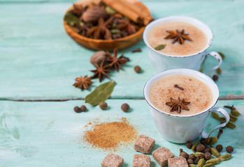 masala tea with different spices