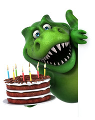 Fun Trex - 3D Illustration © Julien Tromeur