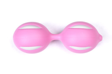 Pink silicone rubber latex vaginal balls plug