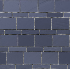 Seamless exture of navy blue stone wall. 3d render