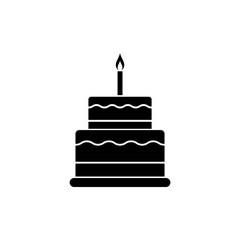 Cake icon, logo isolated on white background