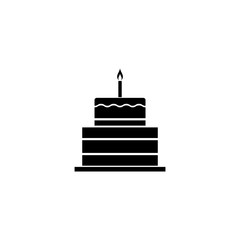 Cake icon, logo isolated on white background