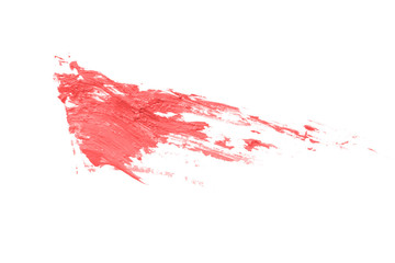 pink coral paint brush spots on white background
