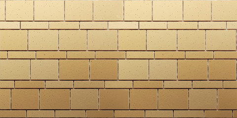 Texture of sandstone yellow stone wall. 3d render