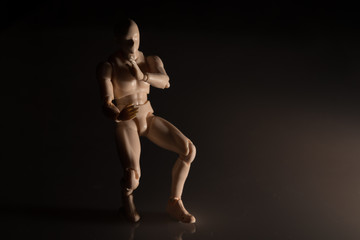 Fototapeta na wymiar Karateposition - Figurine