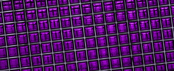 Violet glass brick wall