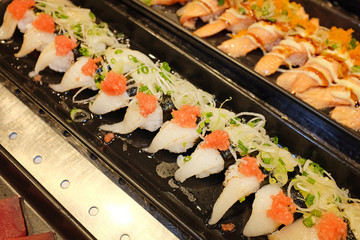 Engawa Nigiri, Japanese sushi, Japanese food.