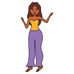 beautiful and sensual woman character