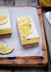LEMON SHEET CAKE WITH CREAM CHEESE FROSTING