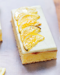 LEMON SHEET CAKE WITH CREAM CHEESE FROSTING